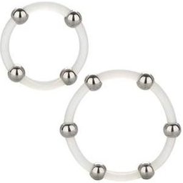 California Exotics Set Silicone Ring with Steel Beads