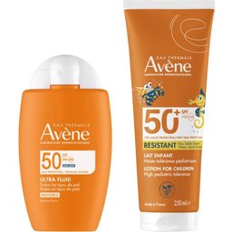 Pack Ultra Fluido Invisible SPF50 50ml + Leche SPF50+ Pediátrico 250ml
