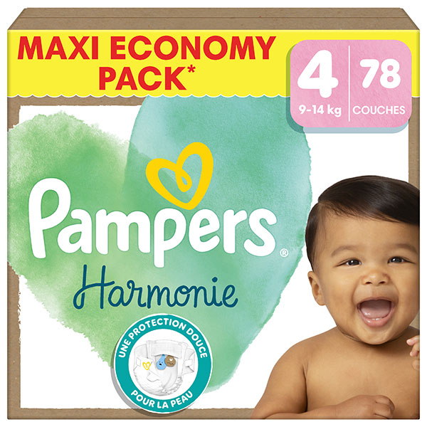 Harmonie Maxi Pack T4 (9-14 Kg) Avec Emballage Papier Recyclable