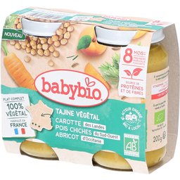 Babybio Tajine Végétal Carotte Pois Chiches Abricot