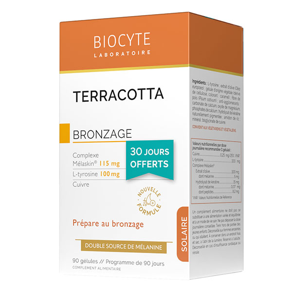 Pack Terracotta Bronzage Prépare au bronzage - 90 gélules