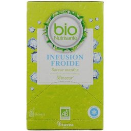 Nutrisanté Bio Infusion Froide Minceur Menthe 20 Sachets