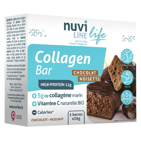 Barre Collagène Marin 5g Saveur Chocolat-Noisette X 5