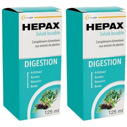 Hepax®, Complément alimentaire aux extrait de plantes avec du boldo pour le confort digestif*. 125 ml de solution buvable.