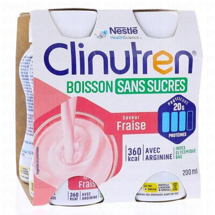 Boisson sans sucres Fraise 4x200ml