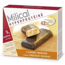 Milical Barre Hyperprotéinée Chocolat Orange