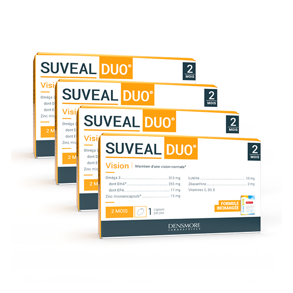 Suvéal Duo Vision Maintien d'une Vision Normale Cure 8 mois (Lot 4x2 mois)