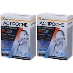 Actipoche - Coussin thermique - Thermothérapie - Mal de tête, sécheresse oculaire - Masque Yeux et tempes - Microbilles - 1 unité