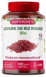 Levure de Riz Rouge Bio 120 Gélules - Pot 120 gélules de 336 mg