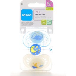 Original Nuit Sucette Silicone 18M+ 2 Unités