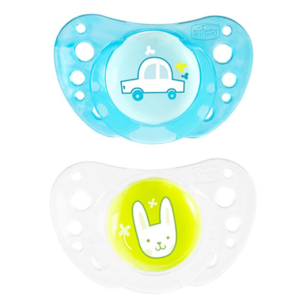 Physio Forma Air Sucette Silicone +16m Soucoupe Lapin Lot de 2 + Boite de Stérilisation