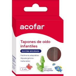 Tapones Oídos Silicona Moldeada Infantiles 6uds