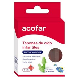 Tapones Oídos Silicona Moldeada Infantiles 6uds