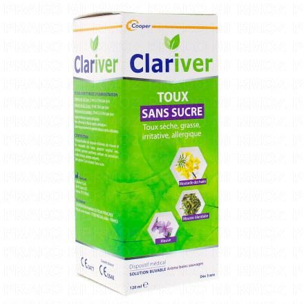 Solution buvable toux sèche sans sucre 120ml