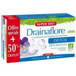 Super Diet Drainaflore Bio 20 ampoules + 10 ampoules offertes