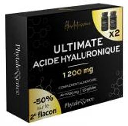 Absolutessence Ultimate Acide Hyaluronique 1200 mg Lot de 2 x 60 Gélules - Lot 2 x 60 gélules