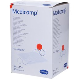 Medicomp® Compresses non stériles en nontissé 10 cm x 10 cm
