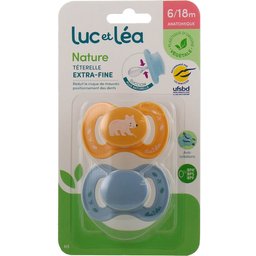 Set Nature Sucette Anatomique Téterelle Extra Fine 6-18m 2 Unités