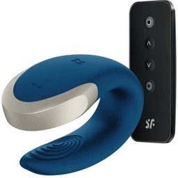 Double Love Vibrator Couples Luxury Blue