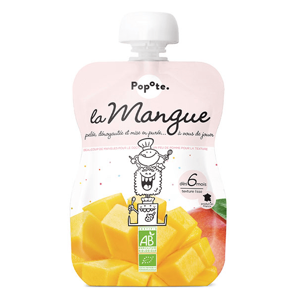 Les Fruits Gourde Mangue +6mois Bio 120g