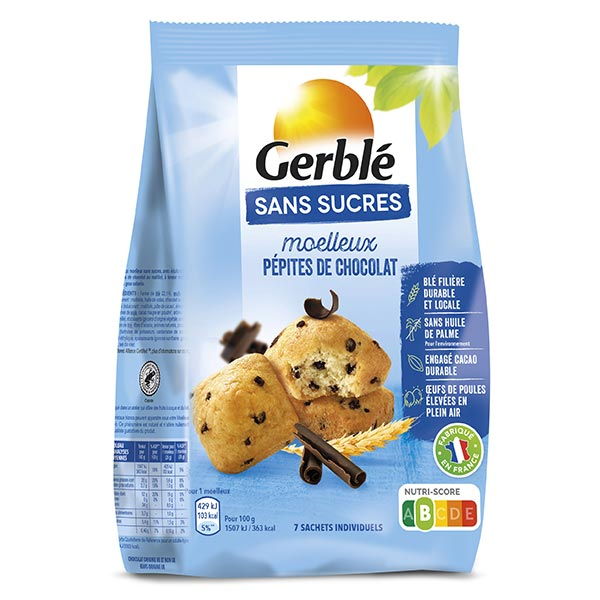 Sans Sucres Moelleux Pépites de Chocolat 196g