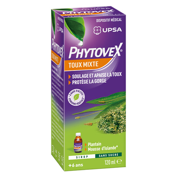Phytovex Sirop Toux Mixte Sans Sucre 120ml