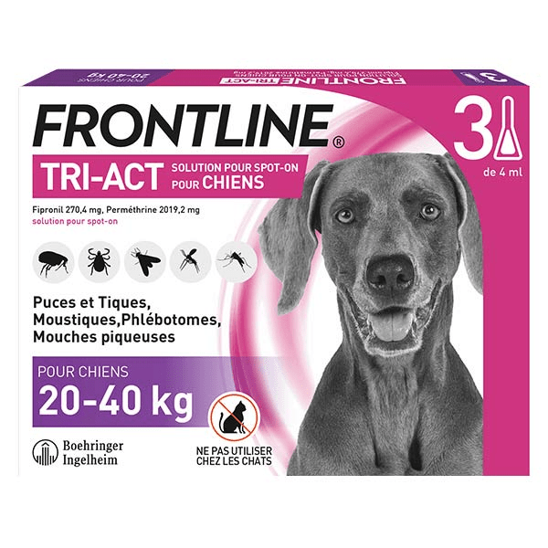 Tri-Act Chiens L 20-40 kg 3 Pipettes