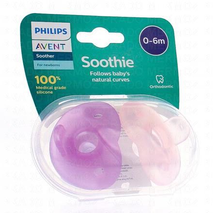 Soothie Sucettes nouveau né 0-6 mois rose