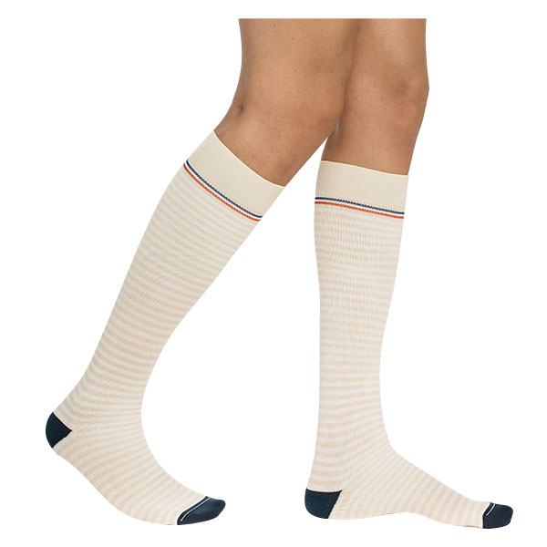Styles Motifs Marinière Homme Chaussettes Classe 2 Long Taille S Écru