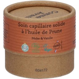 Soin capillaire solide à l'huile de Prune - Pêche & Vanille