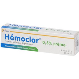 Hemoclar - Traumastismes bénins - Polyester sulfurique de pentosane 0,5% - Crème - Dès 1an - Tube 30g