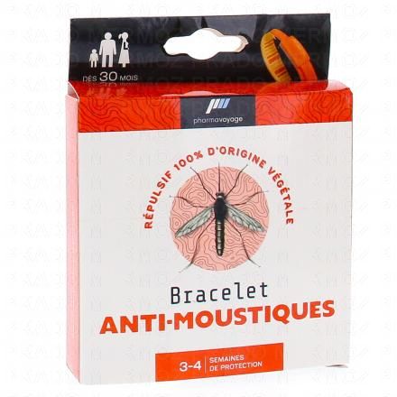 Bracelet anti-moustiques couleur orange
