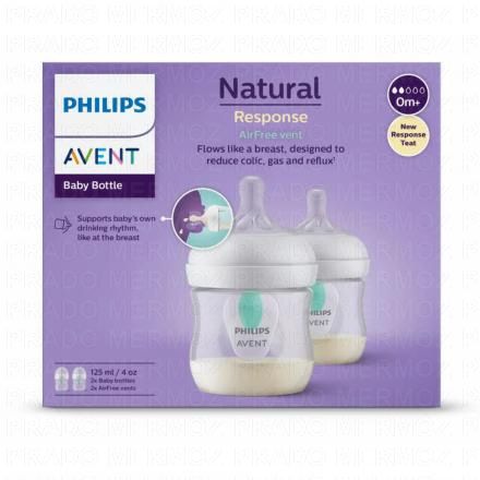 Natural Response - Biberon Air Free vent Natural +0mois x2 125ml