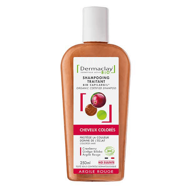 Shampoing Traitant Bio Cheveux Colorés Argile Rouge 250ml