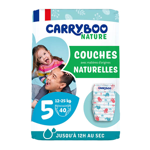 Nature Couches Naturelles et Chou Taille 5 (12-25kg), x40