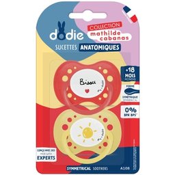 Sucette Anatomique Silicone 18M+ Mathilde Caban A108 2 uts