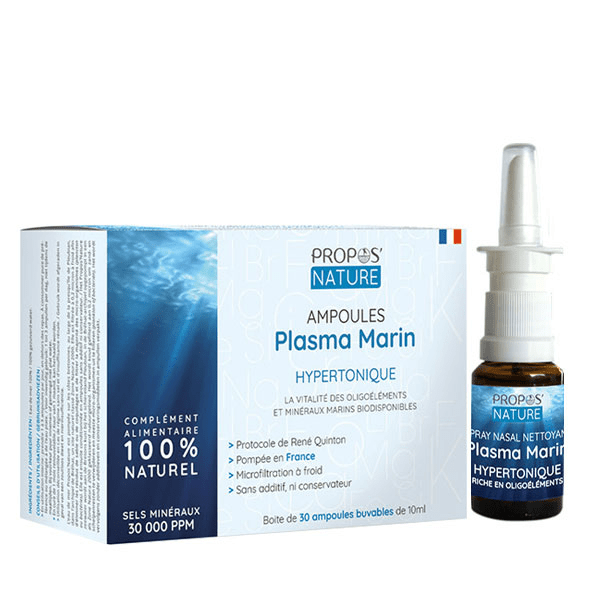 - Eau de mer Hypertonique - 30 ampoules et spray 15ml
