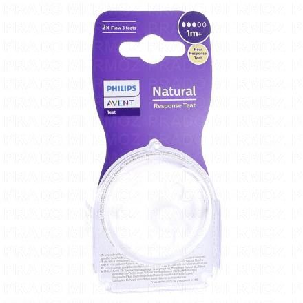Tétine silicone débit 3 boîte de 2