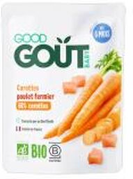 Purée de Carottes Poulet Fermier Bio pour Bébé dès 6 Mois 190g - Sachet 190 g