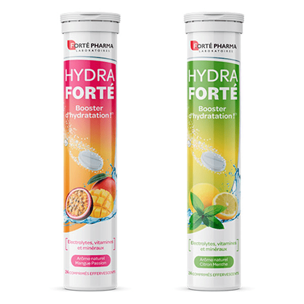 Hydra Forté Lot de 2x24 comprimés Mangue Passion et Citron Menthe