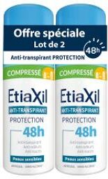 Anti-Transpirant Protection 48H Peaux Sensibles Aérosol Compressé Lot de 2 x 100 ml - Lot 100