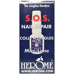 Herome Sos Nail Repair Colle à Ongles avec Mini Lime 10ml