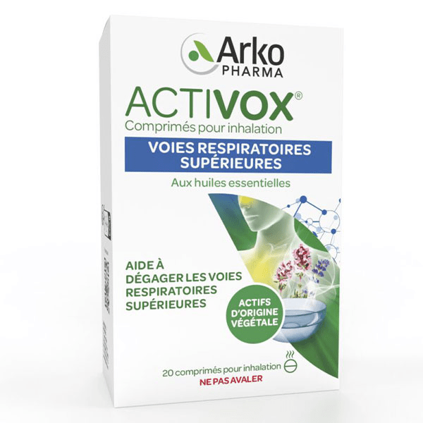 Activox Nez & Gorge Inhalation Huile Essentielle 20 comprimés
