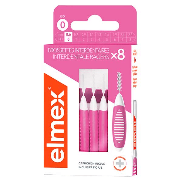 - Brossettes interdentaires Taille 0 - 0,6mm - Pack de 8 brossettes