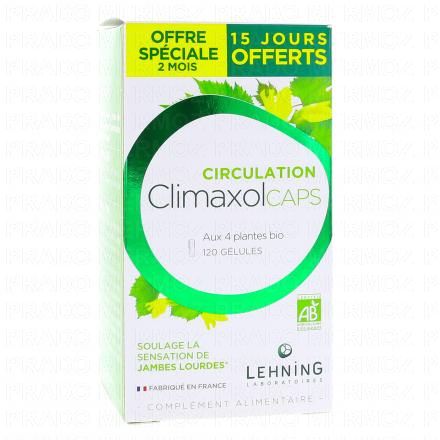 Climaxol Caps - Circulation Et Jambes Lourdes bio x120 gélules
