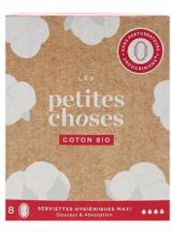 Serviettes Hygiéniques Maxi Coton Bio 8 Serviettes - Boîte 8 serviettes