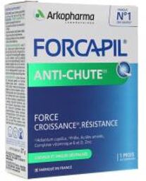Forcapil Anti-Chute Cheveux et Ongles 30 Comprimés - Boîte 30 Comprimés