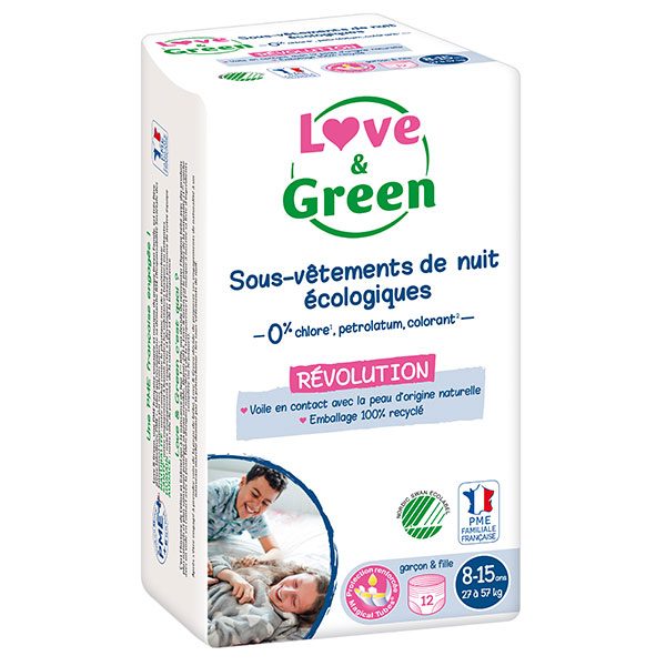 Sous-Vêtements de Nuit Écologiques Enfants 8-15 ans 12 unités