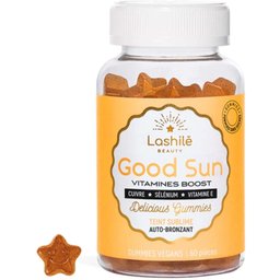 Lashilé Beauty - Good Sun - Auto-bronzant - Nouvelle Formule sans sucres - Cure 1 mois - 60 Gummies - Vitamine E, Lycopene, Lutéine, Cuivre, Bêta-carotène, Sélénium, Vitamine A…