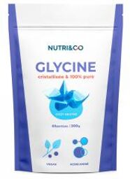Nutri&Co; Glycine Crystallisée 100% Pure Goût Neutre 300 g - Doypack 300 g